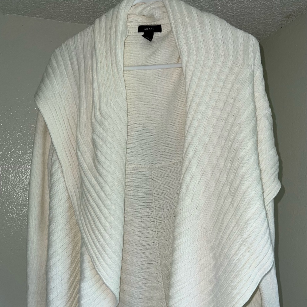 Alfani White Long-sleeve Cardigan